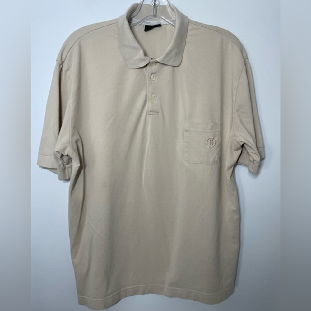 Bogner Tan Polo Shirt Classic Knit Casual